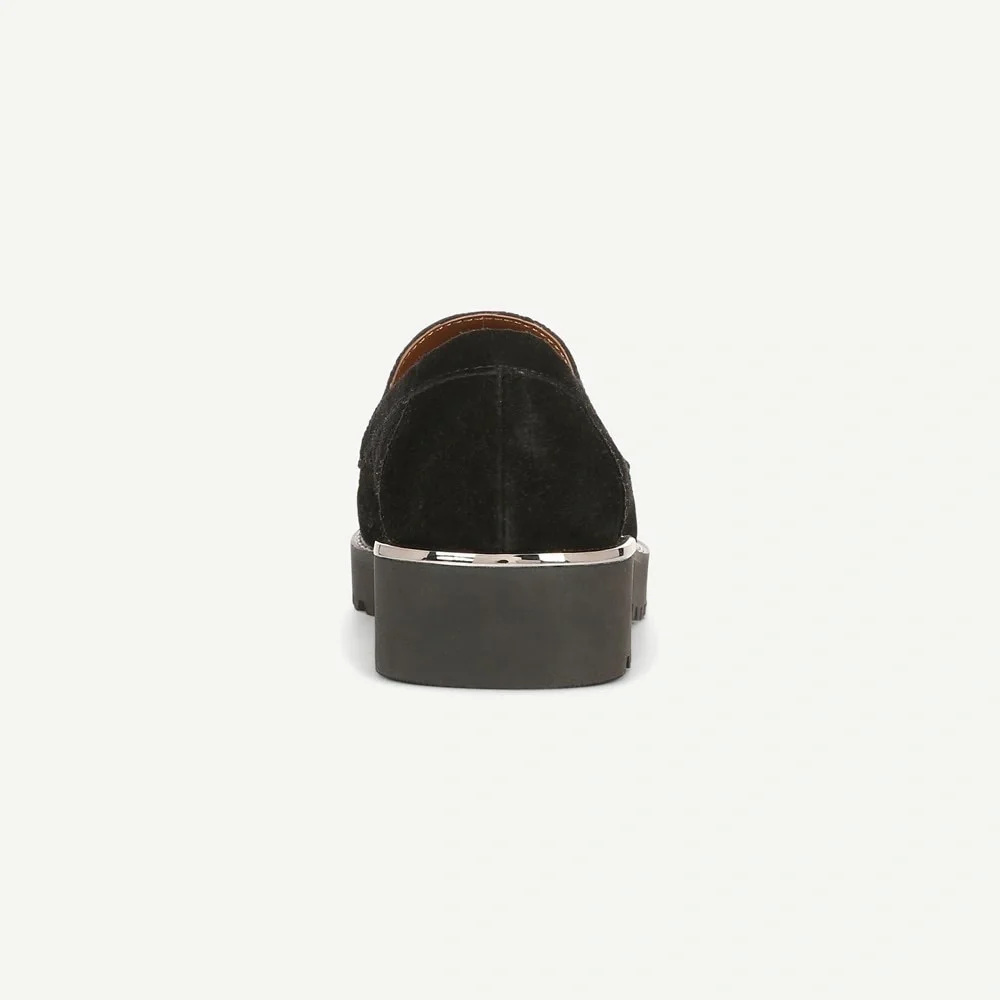 Franco Sarto CAROLYNN Tassel Loafer - Black Suede 6.5